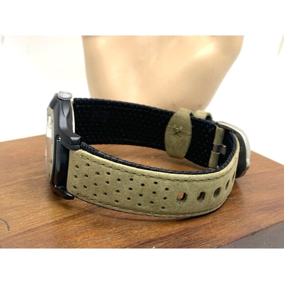 Timex Men's Watch Expedition Quartz Indiglo Beige Dial Leather Nylon Strap 39mm - Picture 9 of 14